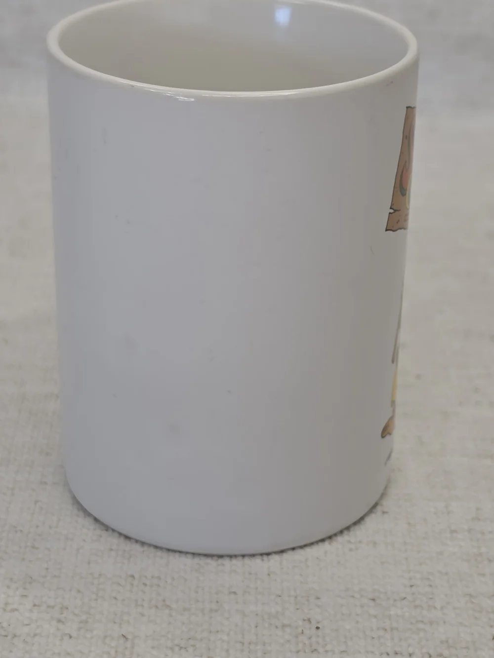 Souper Club White Ceramic Mug with Colorful Character Graphic
